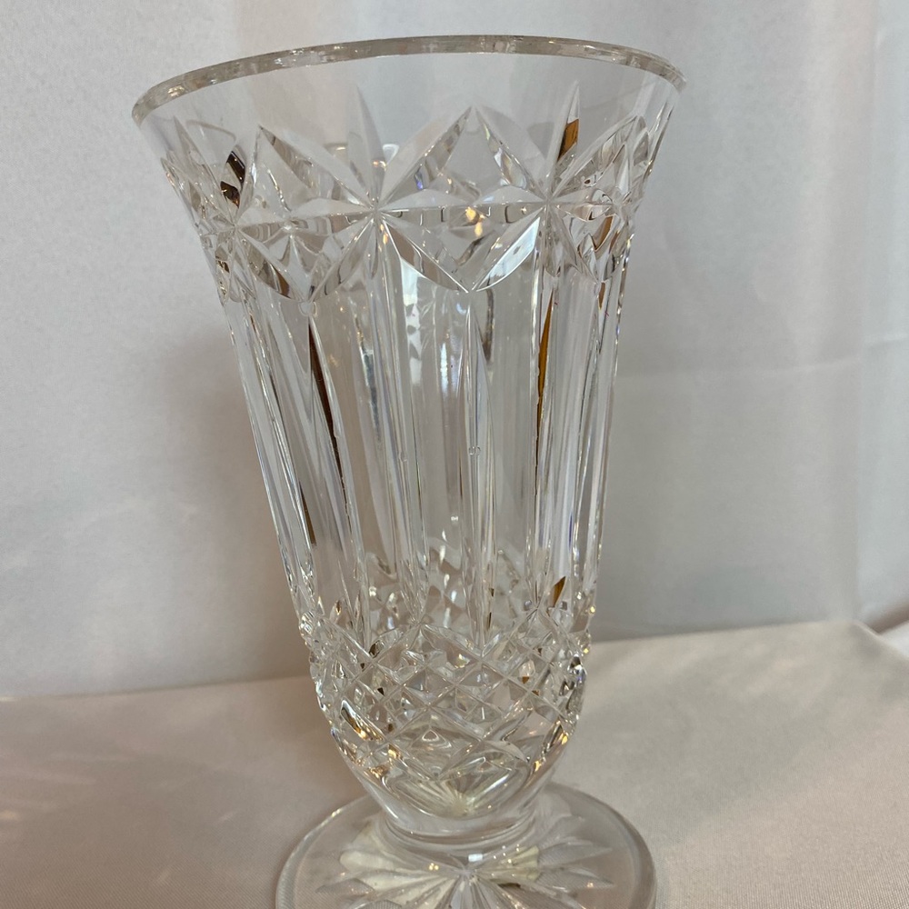 Waterford crystal Starburst vase. 8 1/2” tall.